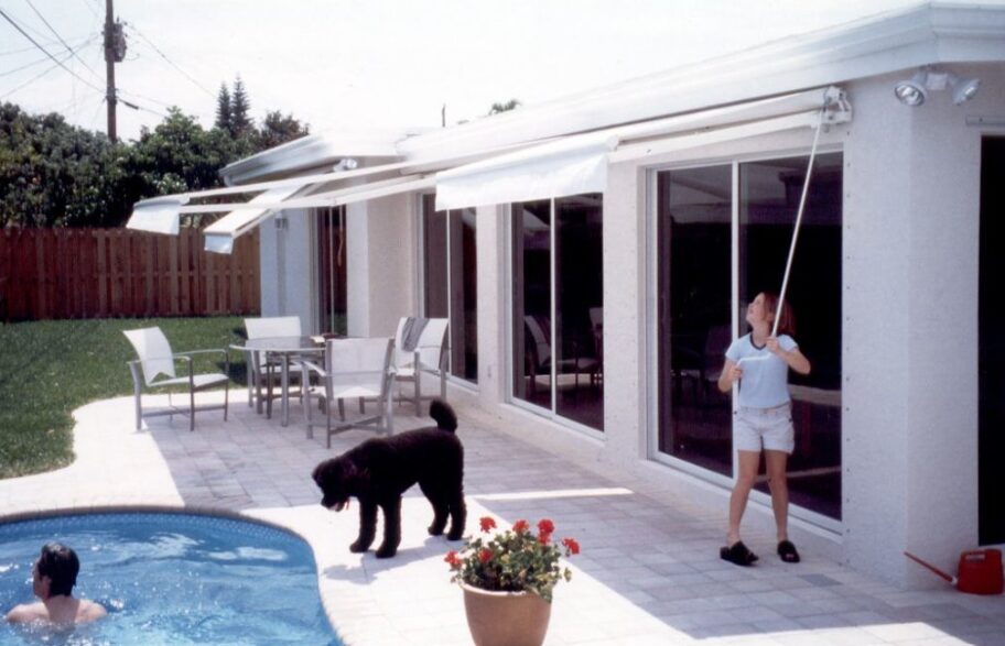 carroll architectural shade retractable awnings in summer